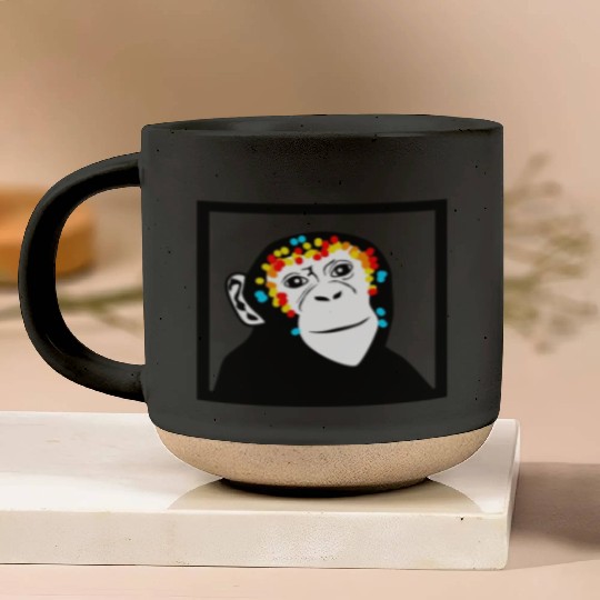 Monkey Face Monkey Monkey Pottery Mugs