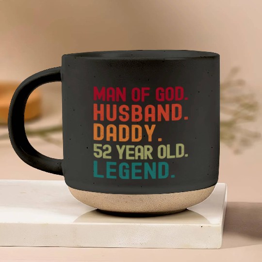 Man of God Husband Dad Funny 52nd Birthday Pottery Mugs