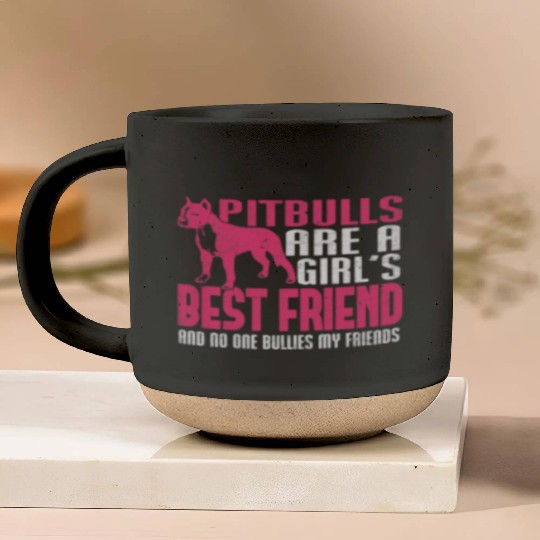 Pitbull Girls Best Friend No One Bullies Friends Pottery Mugs