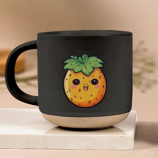 Papaya kawaii Pottery Mugs
