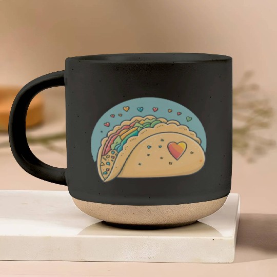 Taco-Lover I Love Tacos Heart Spicy Foodie Pottery Mugs