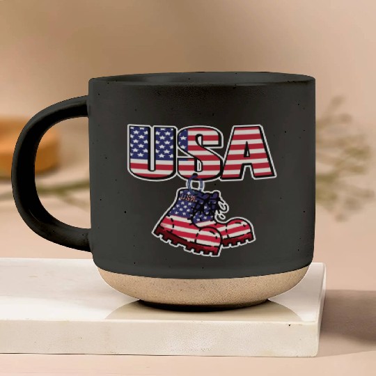God bless America the land of the free Pottery Mugs