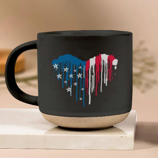 "USA: Land of the Free, Home of the Brave" Pottery Mugs