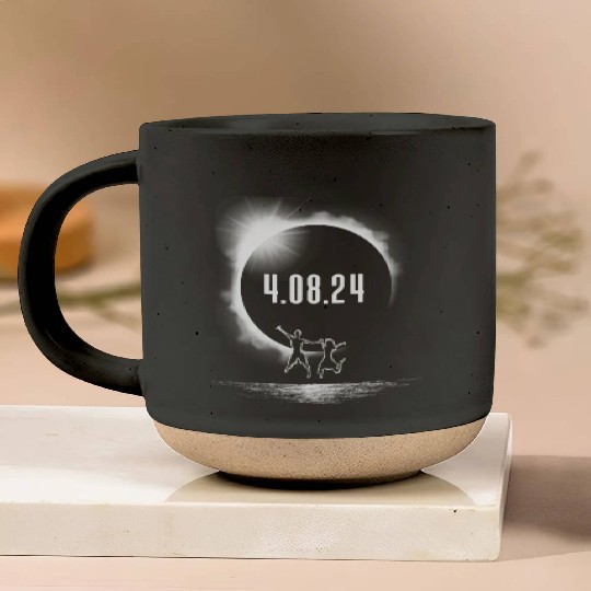 Total Solar Eclipse Kids Silhouette 4.08.24girls e Pottery Mugs