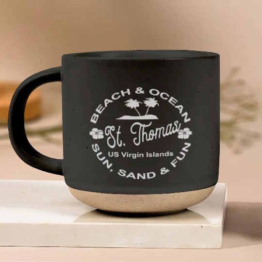 Tropical Beach Ocean St Thomas Us Island Pottery Mugs