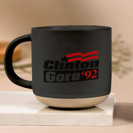 Clinton Gore '92 Bill Clinton President Pottery Mugs