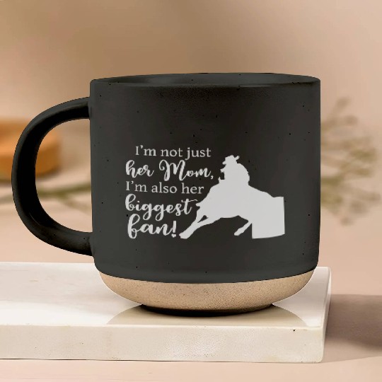 Mom Barrel Racing Horse Riding Racer Back Print Pottery Mugs