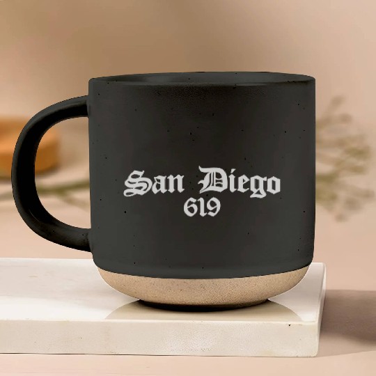 San Diego 619 Chicano Latino Style Area Code Pottery Mugs