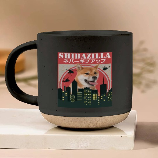 Dog Shiba Inu Shibazilla Movie Pottery Mugs