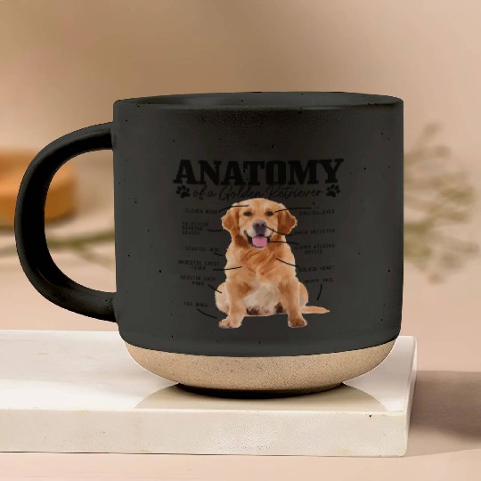 Anatomy Of A Golden Retriever Dog Mom Dad Pottery Mugs