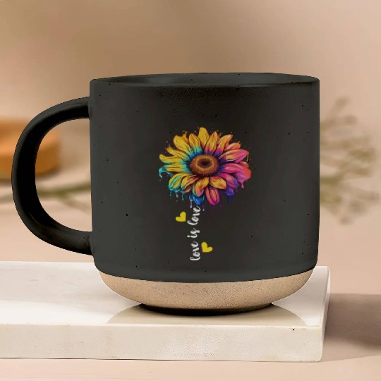 Rainbow Sunflower Lover LGBT Lesbian Gay Group Pun Pottery Mugs