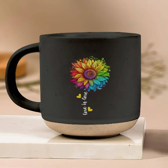 Rainbow Sunflower LGBTQ Lover Pride Community Pun Pottery Mugs