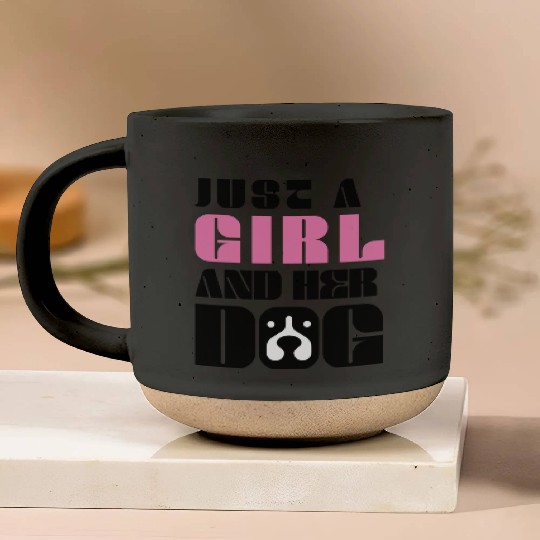 Just a Girl and her Dog Pottery Mugs