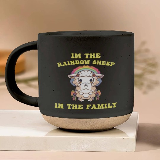 I'm The Rainbow Sheep LGBT Family Pride Community Pottery Mugs