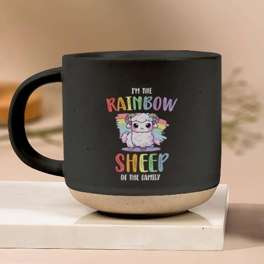 Rainbow Sheep LGBT Lesbian Gay Community Pride Pottery Mugs