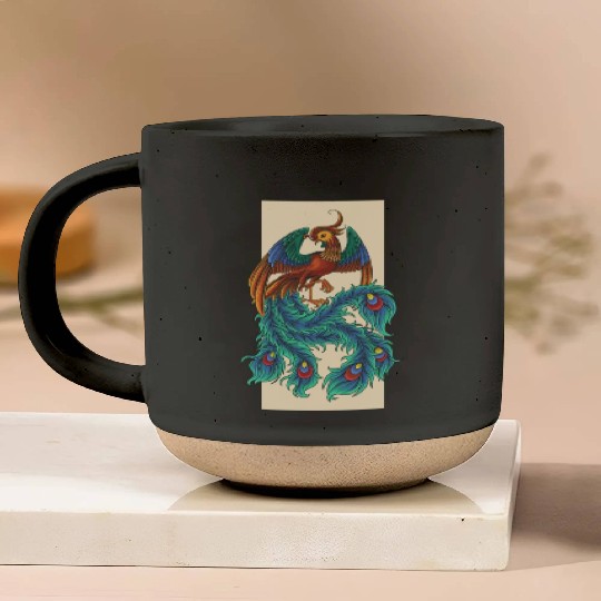 Design vector Illustration of Phoenix Pottery Mugs