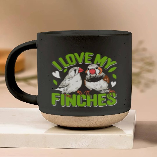 Zebra Finches I love my Finches Bird lover Pottery Mugs
