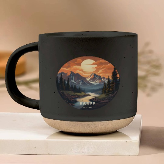 Banff sunset Pottery Mugs