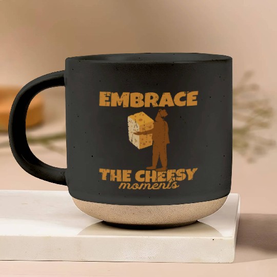 Embrace the cheesy moments - Cheese Pottery Mugs