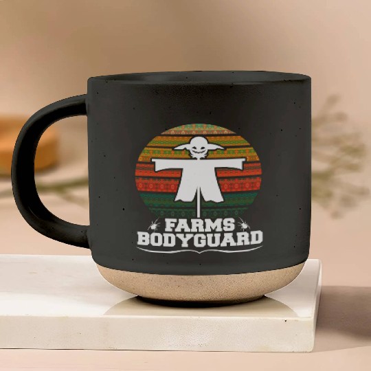 Farm s Bodyguard Farmer Scarecrow Gift Design Idea Pottery Mugs