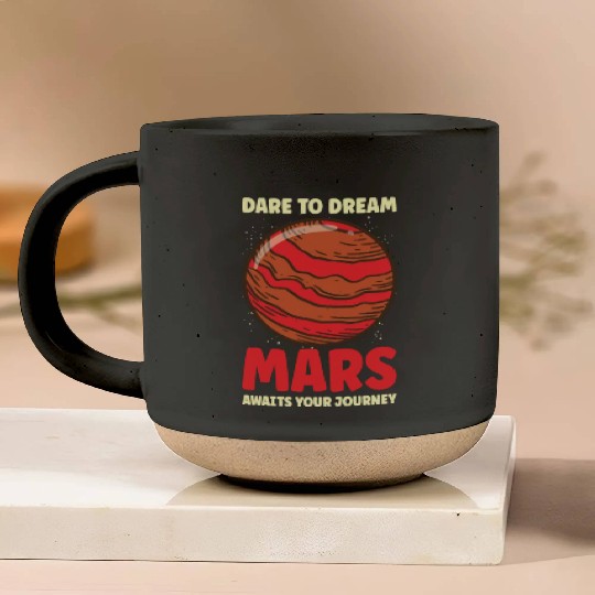 Mars Explore Astronaut Astronomy Solar System Pottery Mugs