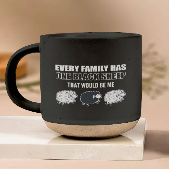 Family Black Sheep Shepherd Pottery Mugs