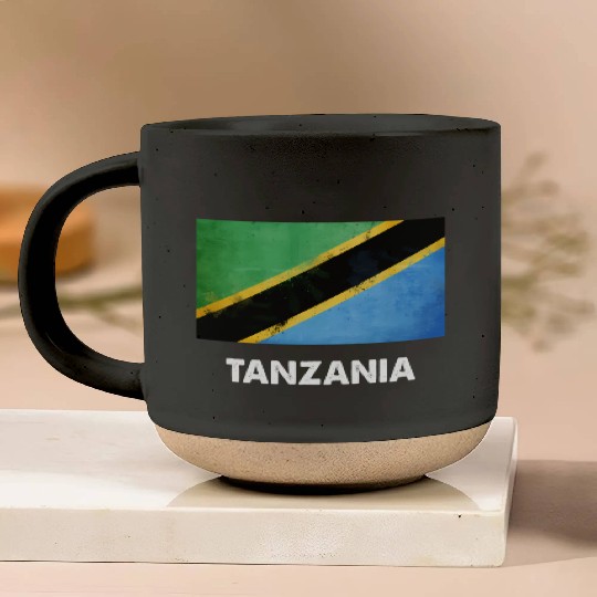 Tanzania Flag Tanzanian Pottery Mugs
