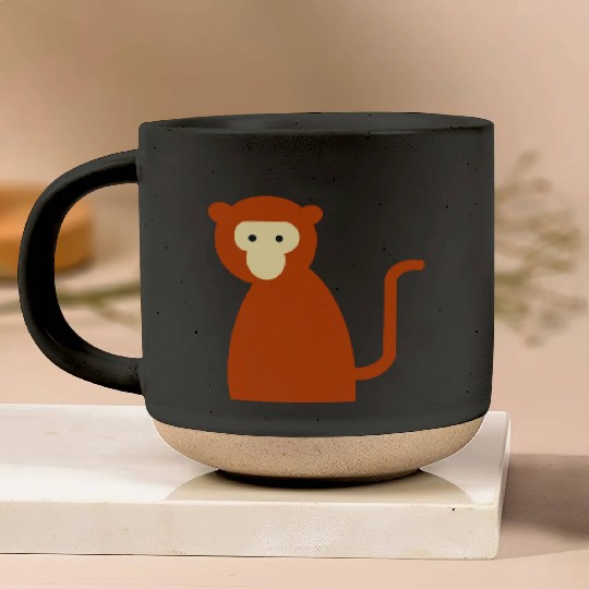 Brown Monkey Pottery Mugs