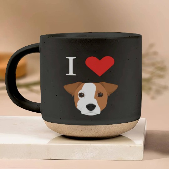 I Love My Jack Russell Dog Pottery Mugs