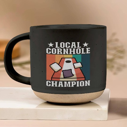 Local Cornhole Champion Bean Bag Lover Pottery Mugs