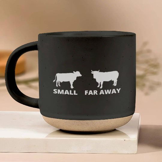 Small Cow Far Away Pottery Mugs Funny Father Ted Dougal