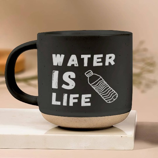 Water Is Life Save Water Save The Planet Earth Pottery Mugs