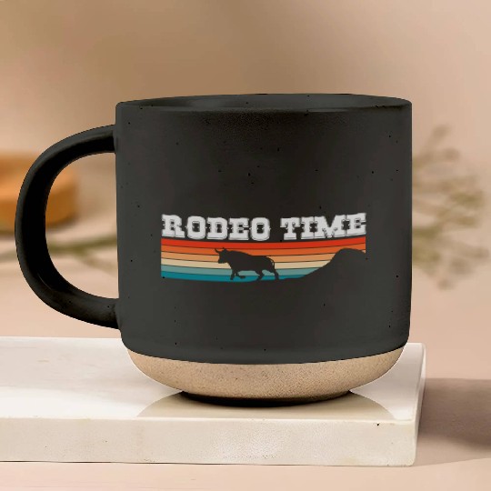 Rodeo Time Cowboy Wild West Horseman Ranch Lasso Pottery Mugs