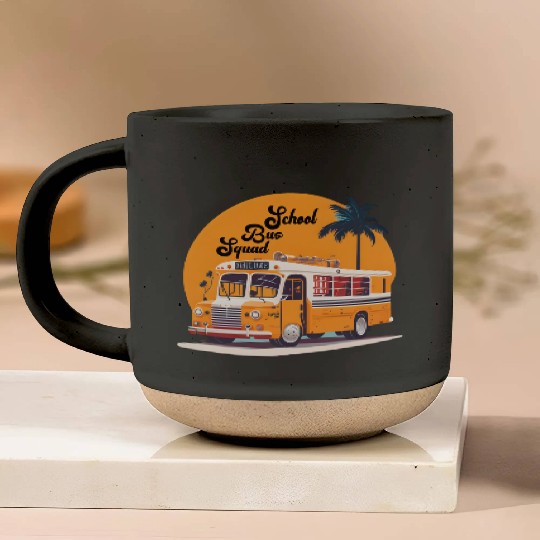 The Nature School bus Pottery Mugs design
