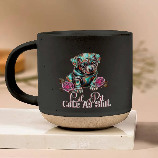 Little Pit Cute As Shit | Adorable Pottery Mugs Design