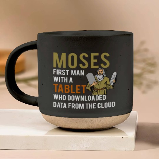 Jewish Passover Moses Tablet Data Cloud Computing Pottery Mugs
