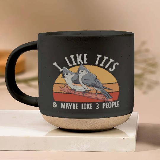 Bird Watcher Retro Vintage Tit Pottery Mugs