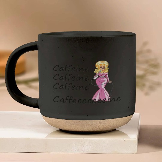 Dolly Parton fan; coffee drinker; caffeine Pottery Mugs