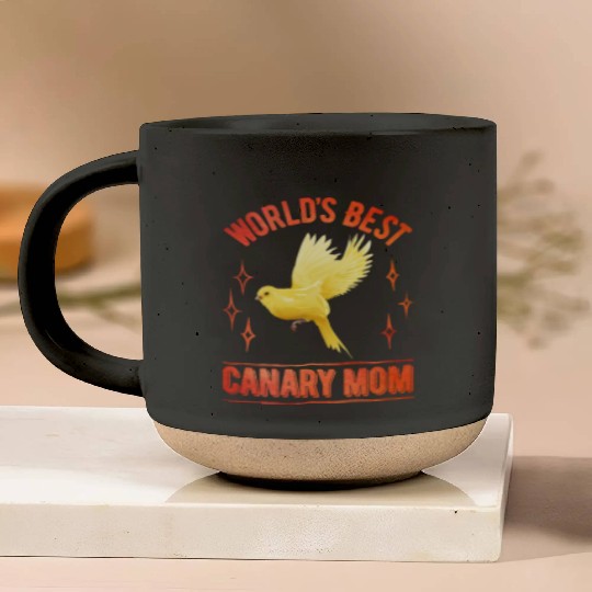 World´s Best Canary Mom Canaries Bird Love Pottery Mugs