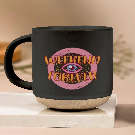 Retro 80s Weekend Forever Pottery Mugs