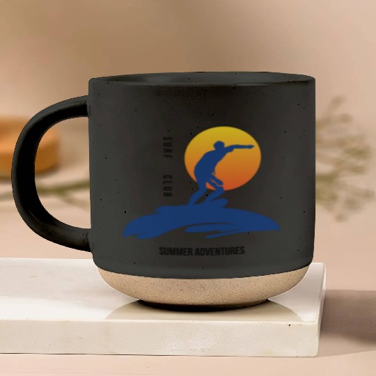 Summer Adventures Surf Club Pottery Mugs