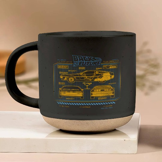 Back To The Future 35Th Anniversary Delorean Pottery Mugs