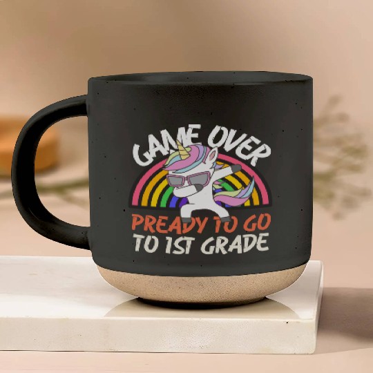 Game over ready to go to 1st grade, back to school Pottery Mugs