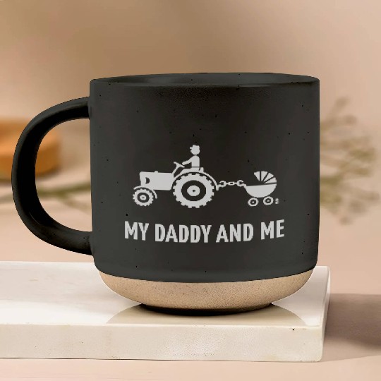 My Daddy And Me (Tractor & Stroller / Buggy / W) Pottery Mugs
