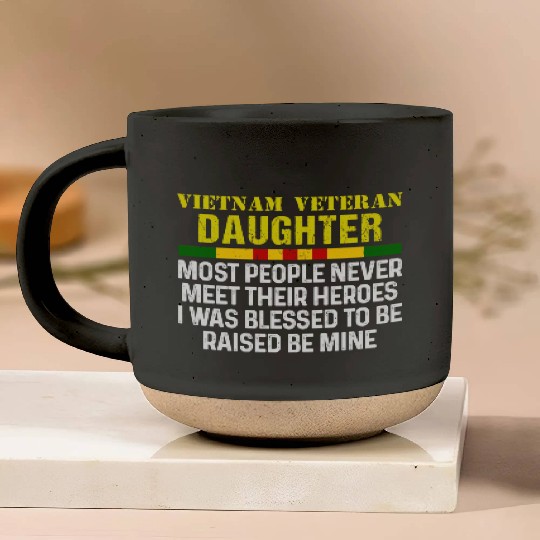 US Army Vietnam Veteran Daughter Pottery Mugs