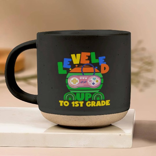 Level up to 1st grade, back to school Pottery Mugs