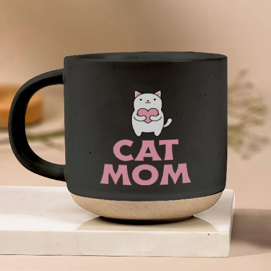 Cat Mom Pottery Mugs