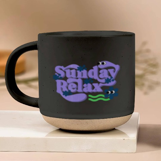 sunday relax Pottery Mugs