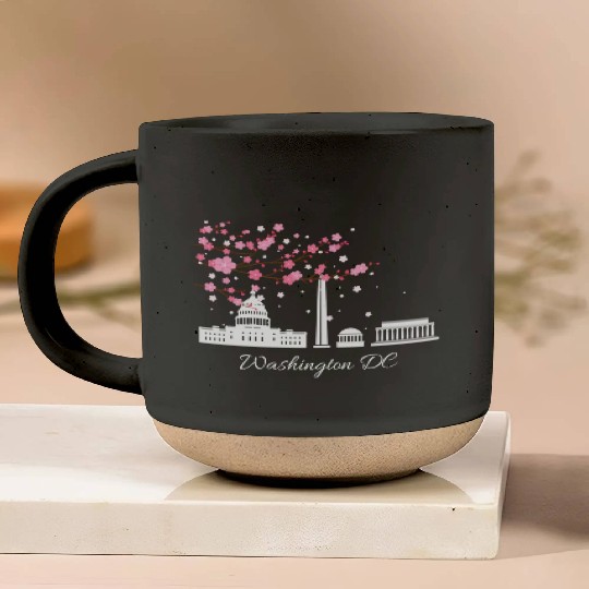 Washington Dc Monuments Memorials Cherry Blossoms Pottery Mugs