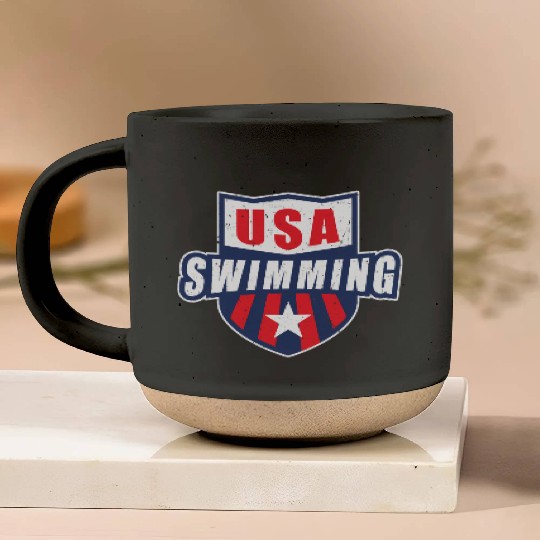Usa Swimming Team Sports Athlete Us Swim Aquatic Pottery Mugs